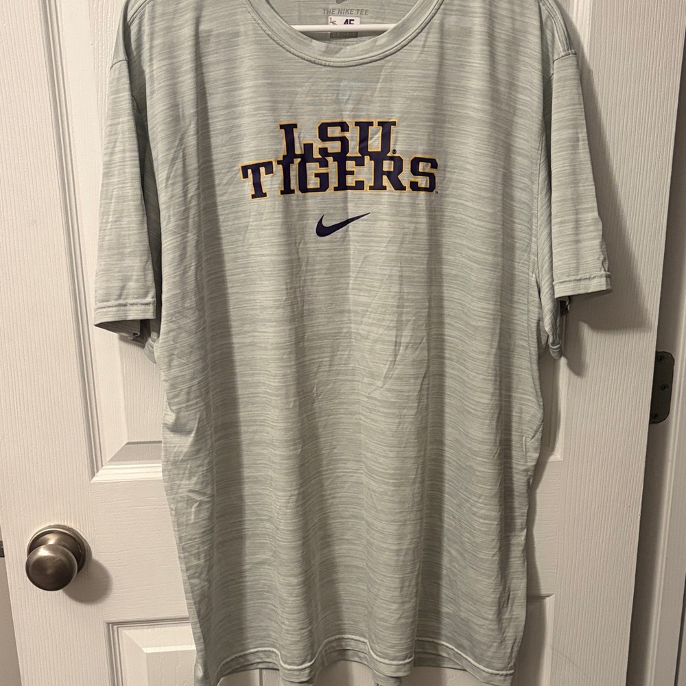 Nike Light Gray LSU Tigers Short Sleeve Tee